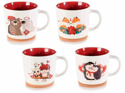 Tazza Natalizia In Porcellana winter Love Con Interno Rosso Casa e cucina/Stoviglie/Piatti ciotole e vassoi/Tazze e piattini/Tazze da cappuccino Sogno Shop - Assisi, Commerciovirtuoso.it