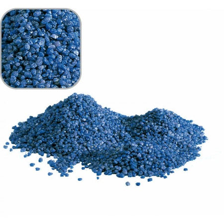 Sabbia Ghiaia Quarzo Blu Per Decorazione Fondale Acquario 1mm Confezione Da 300g