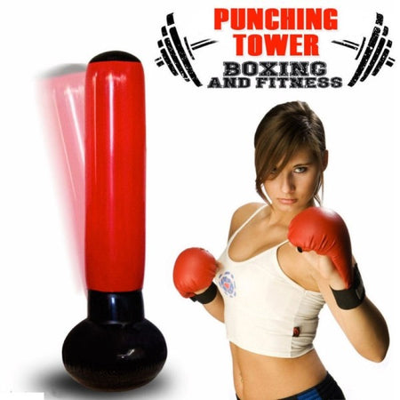 Sacco Gonfiabile Boxing Torre Jumbo Box Punching Soft Tower Karate Fitboxe 160cm