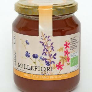 4 vasetti di miele artigianale biologico millefiori 250g Azienda Agricola Vismara Gianfranco