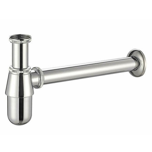 Scarico Sifone A Bottiglia Lavandino Sotto Lavabo Cromato 1 1/4 Con Rosone 9373