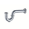 Scarico Sifone A S Con Tappo Ispezionabile Per Bidet Curvo Cromato 1 1/4