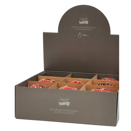 Palline in vetro "Rosso Glitterate" per albero di Natale moderno 9 sfere da ø 10 cm Casa e cucina/Decorazioni per interni/Addobbi e decorazioni per ricorrenze/Decorazioni natalizie/Addobbi e decorazioni/Palle e palline MagiediNatale.it - Altamura, Commerciovirtuoso.it