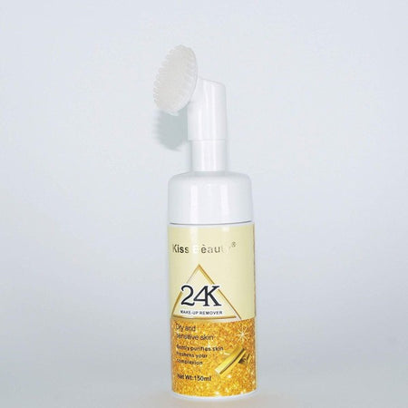 Schiuma Detergente Viso Particelle Oro 24k 150ml Pelle Struccante Make Up Trucco