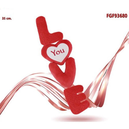 Scritta In Peluche Love Rosso Cuore You 35 Cm Regalo Per San Valentino 93680