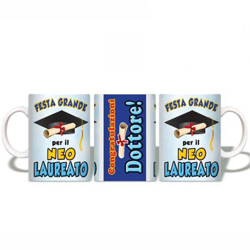 Tazza Festa Grande Per Il Neo Laureato Congratulazioni Dottore Salute e cura della persona/Erotismo e contraccezione/Sex toys/Gadget per addio al nubilato e al celibato Kondorama - Martinsicuro, Commerciovirtuoso.it