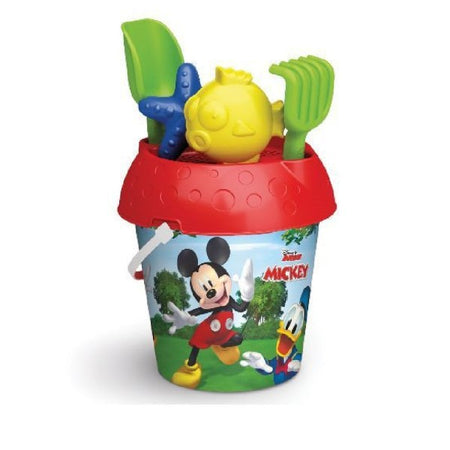 Secchiello 18cm Mickey Con Formine Accessori Giochi Mare Bambini Bucket 689009a