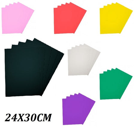 Set 10 Fogli Flessibili Colorato In Gommapiuma A4 20x30cm Decorazioni Fai Da Te