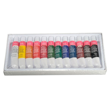 Set 12 Colori A Tempera Con 3 Pennelli Kit Da Disegno Pittura Artistica Scuola