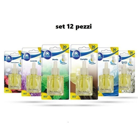 Set 12 Pezzi Ricarica Deodorante Compatibile Ambi Pur 20ml Varie Fragranze