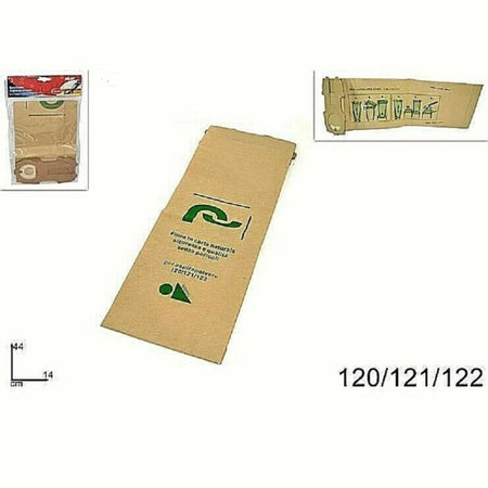 Set 12pz Buste Sacchetto Filtro Carta Naturale Aspirapolvere Modelli 120/121/122