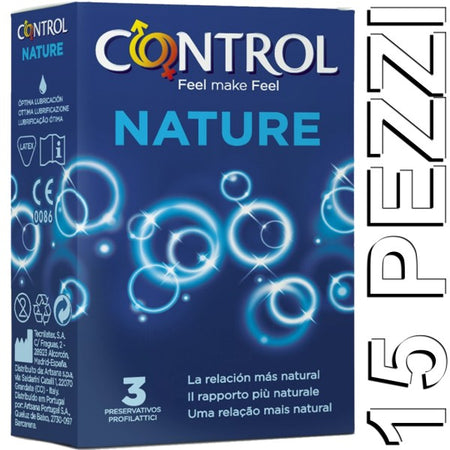 Set 15 Preservativi Control Nature Profilattici Condom Adapta Anatomici Classici