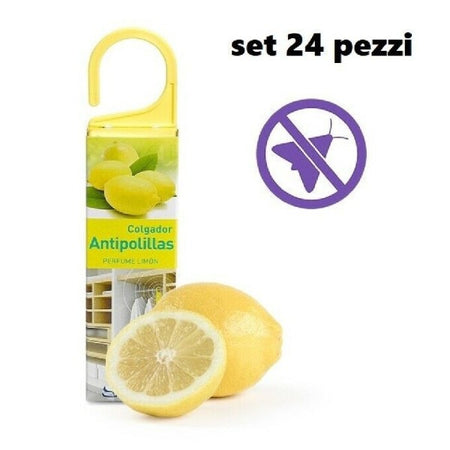 Set 24 Pezzi Antitarmico Anti Tarme Profumato Con Gancio Deodorante Limone