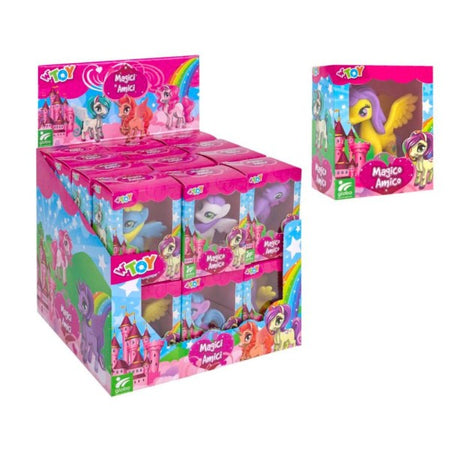 Set 24 Pz Pony Unicorno Magici Amici Colori Vari Modelli Giocattolo Per Bambine