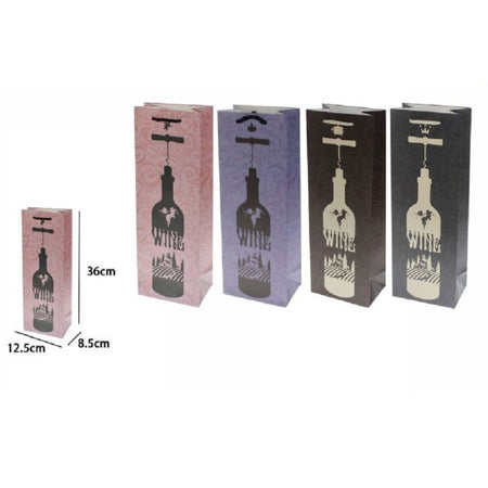 Set 3pz Buste Sacchetto Per Bottiglie Di Vino 36x12.5x8.5cm 69898 Fantasie Varie