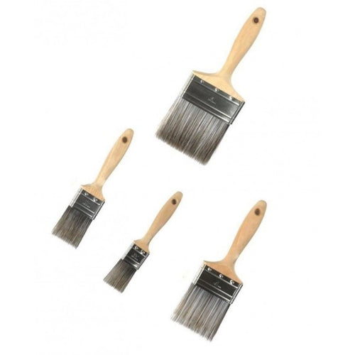 Set 4 Pennelli Pennellesse Misure 1/ 1,5/ 2/ 2,5 Per Vernici Ad Acqua E Idropitture Solventi