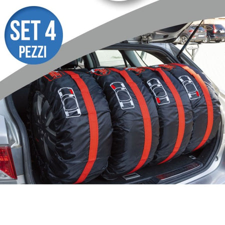 Set 4pz Borsa Custodia Protezione Pneumatici Auto Cover Storage Gomme Ruote 65cm