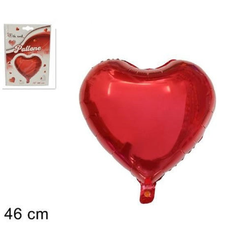 Set 4pz Cuore Rosso Elio 46cm 18 Pallone Palloncino San Valentino Addobbo Festa