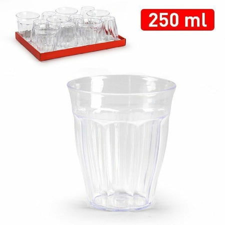 Set 6 Pezzi Bicchieri Bicchiere Da Acqua In Plastica Trasparente 250 Ml 1138506