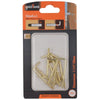Set 9 Pezzi Chiodi Gancio A Vite Filettate A Forma Di L 1-1/4 30mm Dorato 90802