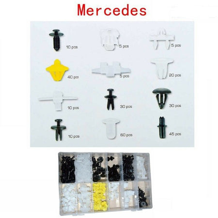 Set Clip Di Fissaggio Per Auto Mercedes Confezione 270 Pezzi Ricambi Plastica