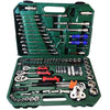 Set Kit Utensili 121 Pz Bussole Chiave Chiavi Cricchetto Attrezzi 1/4 3/8 1/2