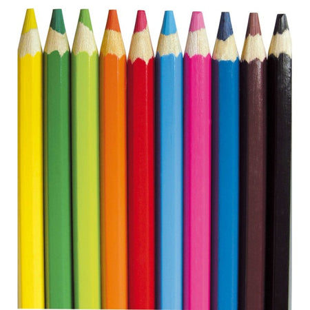 Set Pastelli Colorati 12 Pz. Matite In Legno Per Colorare Bambini Scuola Disegno