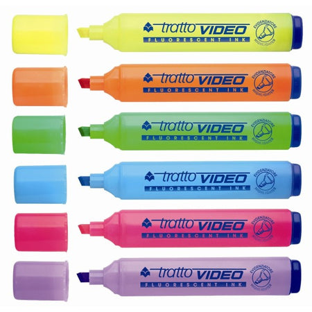Set Scuola Tratto 20 Pezzi Evidenziatore Evidenziatori Colorati Fluorescenti