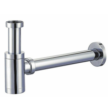 Sifone Scarico A Bottiglia Lavandino Sotto Lavabo Cromato 1" 1/4 Con Rosone 9374