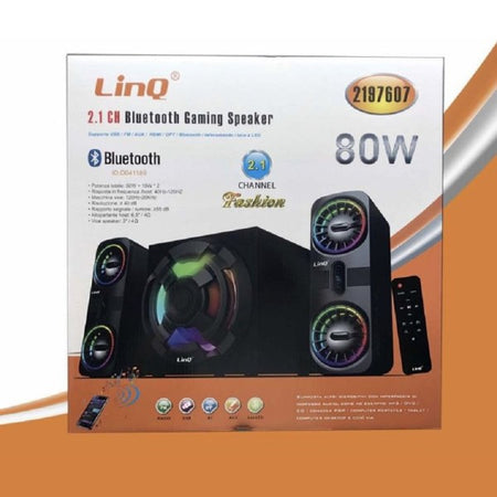 Sistema Altoparlanti Speaker Casse Bluetooth Gaming 2.1ch Luce Led 80w 2197607