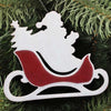 Slitta Babbo Natale Ovatta E Juta 2 Colori 44 Cm Per Albero Di Natale