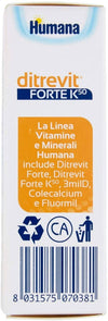 Humana Ditrevit Forte K50 Integratore Alimentare per Bambini - 15 ml con Vitamine D E K e DHA Integratore Alimentare Vitamine Sanitaria Gioia del Bimbo - Villa San Giovanni, Commerciovirtuoso.it
