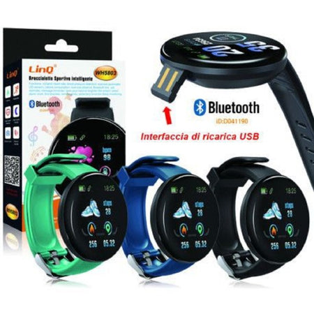 Smartwatch Orologio Bracciale Intelligente Contapassi Smart Sport Bluetooth Wh5803