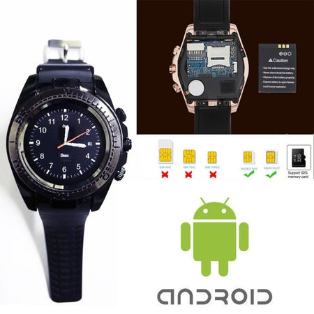 Smartwatch Round Bluetooth Pedometro Android Touch Screen Da Polso