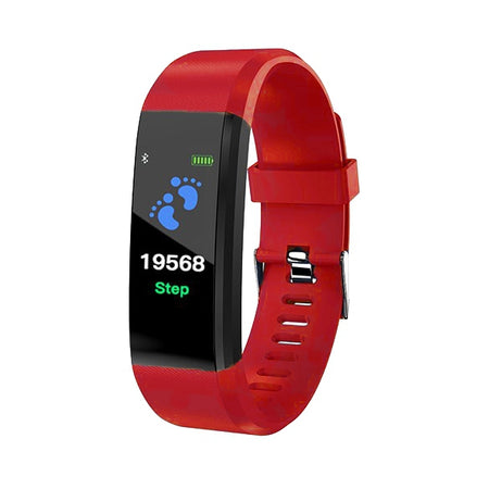 Smart Watch Bluetooth Rosso Impermeabile Cardiofrequenzimetro Contapassi  Orologio Sport Unisex Notifiche Whats App Lkm Security Rosso Lkm-Osg115 Rd  - commercioVirtuoso.it