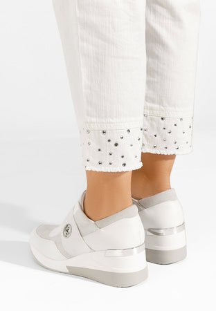 Mina - Sneakers con elastico e zeppa donna