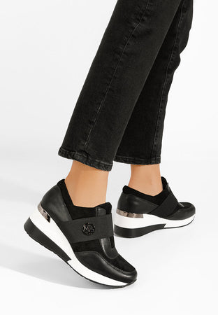 Mina - Sneakers con elastico e zeppa donna