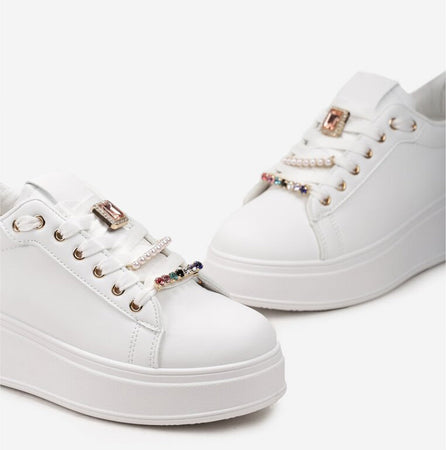 Elodie - Sneakers con Pendenti Cubic Zirconia Donna