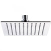 Soffione Doccia Quadrato 6 15cm In Acciaio Attacco Standard Snodato Orientabile