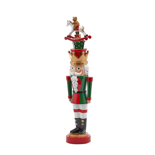 Statuetta decorativa Soldatino con Cavallo decorazione Verde e Rosso per Natale h 52 cm Casa e cucina/Decorazioni per interni/Addobbi e decorazioni per ricorrenze/Decorazioni natalizie/Schiaccianoci MagiediNatale.it - Altamura, Commerciovirtuoso.it
