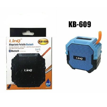Speaker Cassa Bluetooth Portatile Impermeabile Usb Radio Fm Tf Linq Kb-609