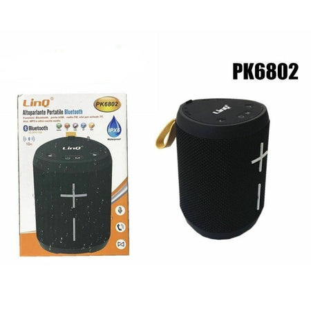 Speaker Cassa Bluetooth Portatile Impermeabile Usb Radio Fm Tf Linq Pk6802  - commercioVirtuoso.it