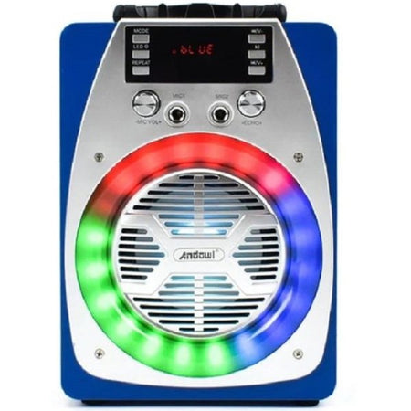 Speaker Portatile Karaoke Altoparlante Bluetooth Wireless Microfono Led Q-yx606