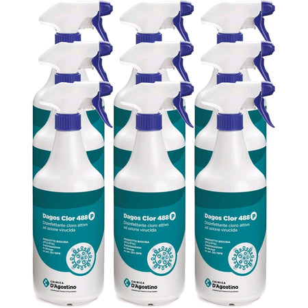 Spray disinfettante a base di cloro attivo "DAGOS CLOR 488" detergente da 750 ml antibatterico pronto all'uso Casa e cucina/Detergenti e prodotti per la pulizia/Detergenti per la casa/Detergenti multiuso La Zappa - Altamura, Commerciovirtuoso.it
