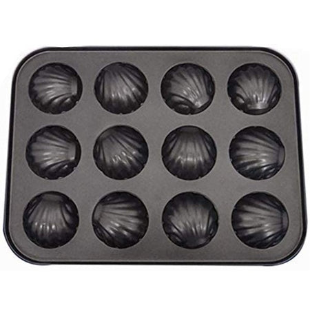 Stampo Teglia Vassoio Antiaderente 12 Muffin Cupcake Dolci Conchiglie