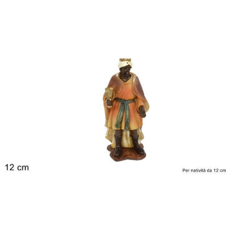 Statuina Baldassarre 12cm Per Presepe In Resina Decoro Natale Natalizio Nativit?