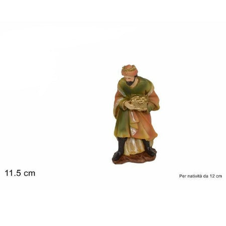 Statuina Melchiorre 12cm Per Presepe In Resina Decoro Natale Natalizio Nativita'
