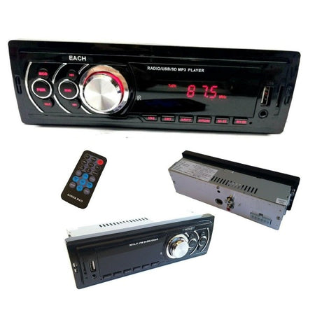 Stereo Auto Autoradio 250w Aux Mp3 Usb Sd Radio Fm Slot Microsd Each-625