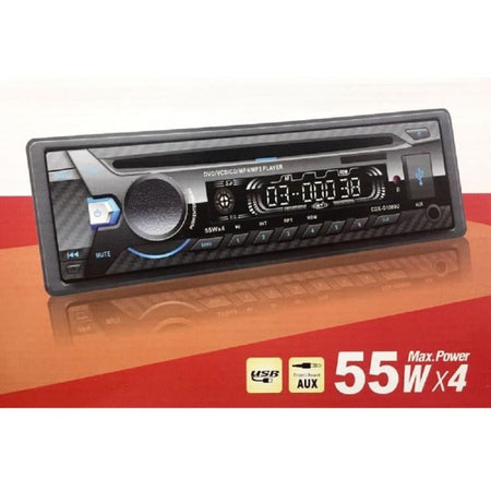 Stereo Auto Autoradio Cd Dvd Mp3 Mp4 Sd Usb Aux 55w X 4 Frontalino Estraibile