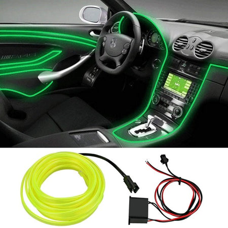 Striscia Led Fluorescente Verde Ws1181 Neon 12v 14w Illuminazione Interno Auto